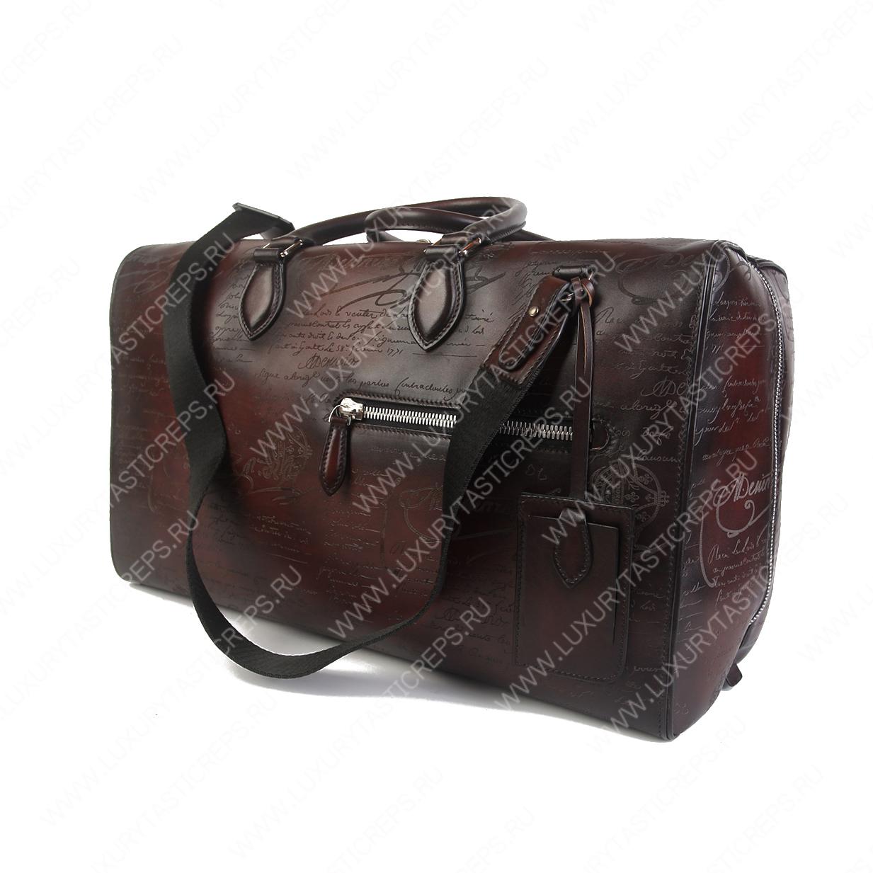 BERLUTI JOUR OFF TARVEL BAG BURGUNDY NEO-V2
