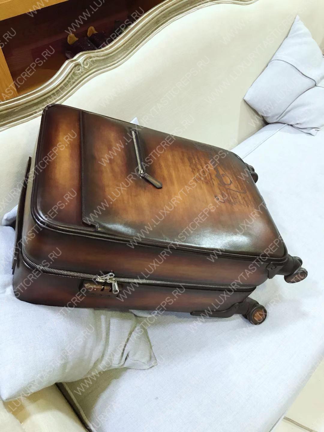 BERLUTI FORMULA 1004 ROLLING SUITCASE BROWN 1004_II-SCRITTO