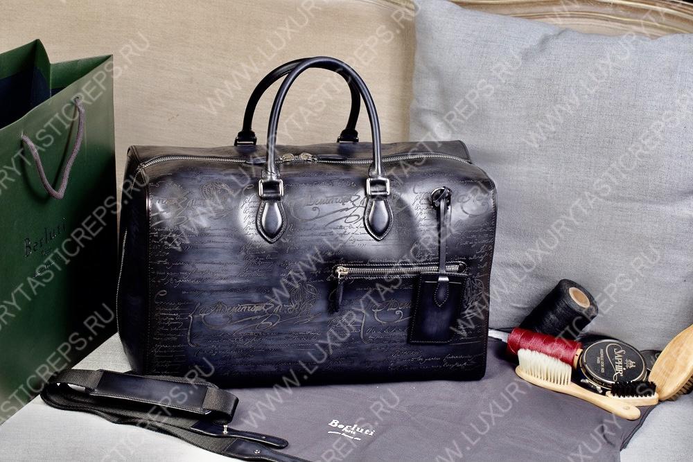 BERLUTI JOUR OFF MM TRAVEL BAG BLACK  JOUR_OFF_MM_NEO-V2
