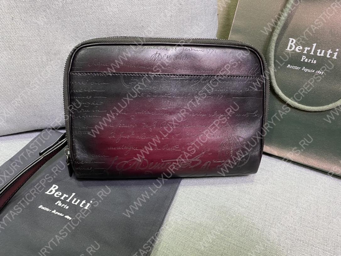 BERLUTI PETIT JOUR WALLET BURGUNDY 74001V2